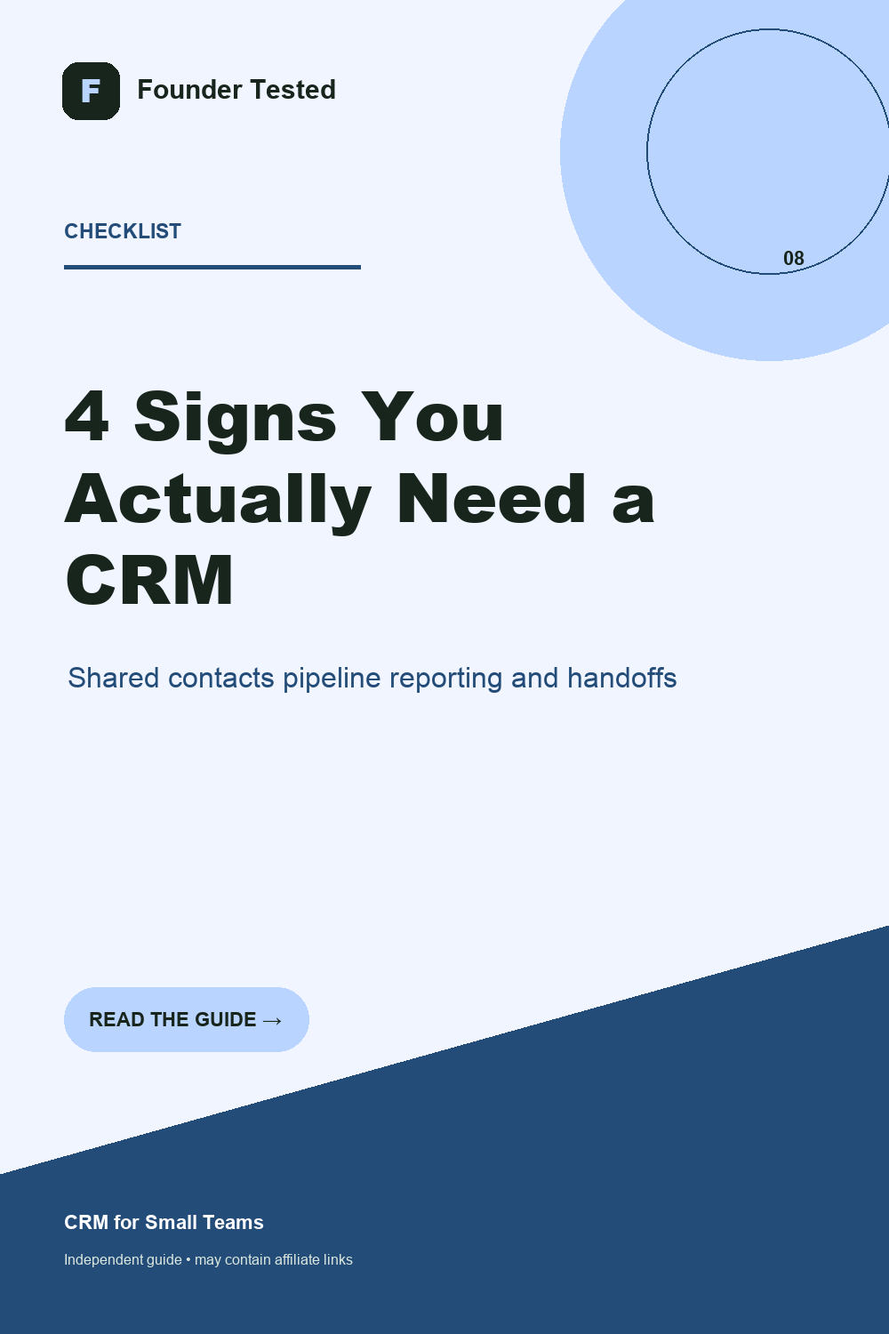 Checklist of four signs a small business needs a CRM