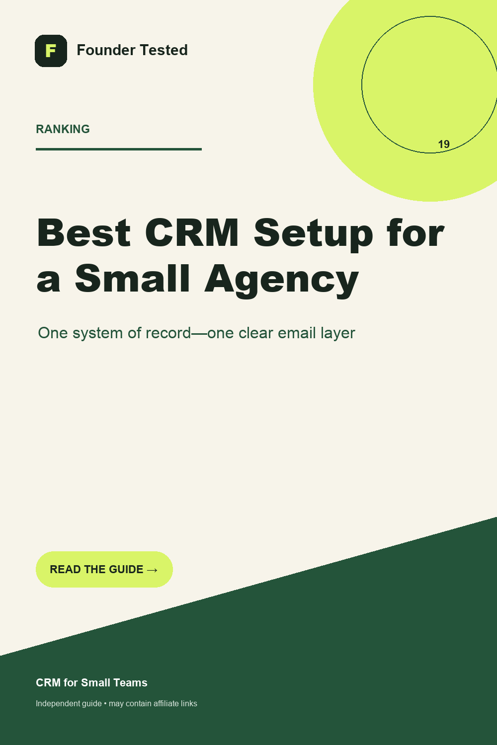 CRM setup guide for a small content agency