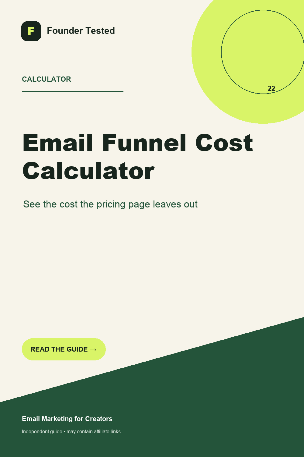 Email funnel total cost calculator covering software migration and time